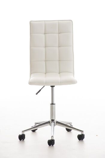 Senigallia Chaise de Bureau Simili Cuir Blanc 9x57cm 2