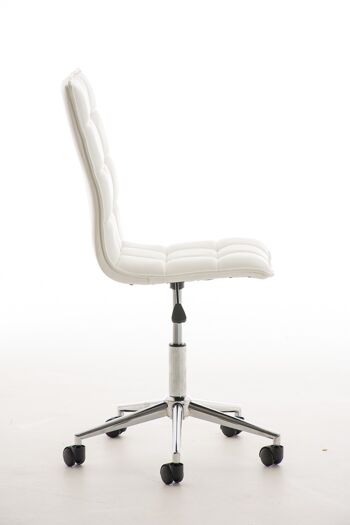 Senigallia Chaise de Bureau Simili Cuir Blanc 9x57cm 3
