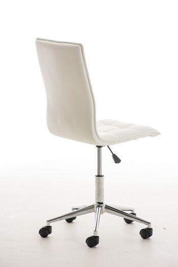 Senigallia Chaise de Bureau Simili Cuir Blanc 9x57cm 4