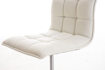 Senigallia Chaise de Bureau Simili Cuir Blanc 9x57cm 5