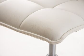 Senigallia Chaise de Bureau Simili Cuir Blanc 9x57cm 7