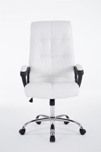 Urbisaglia Chaise de Bureau Simili Cuir Blanc 16x71cm 2