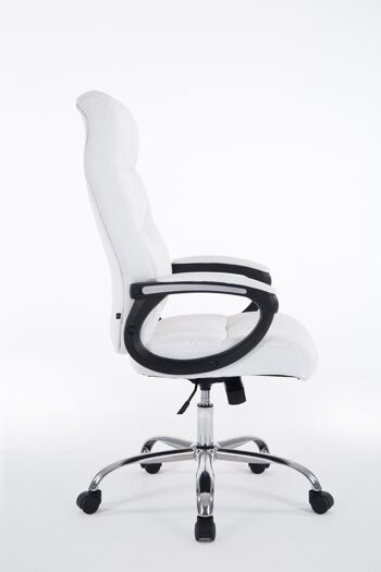 Urbisaglia Chaise de Bureau Simili Cuir Blanc 16x71cm 3