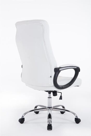 Urbisaglia Chaise de Bureau Simili Cuir Blanc 16x71cm 4