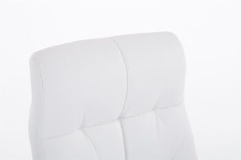 Urbisaglia Chaise de Bureau Simili Cuir Blanc 16x71cm 5