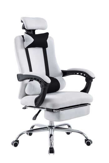 Brentonico Chaise de Bureau Similicuir Blanc 15x63cm 1
