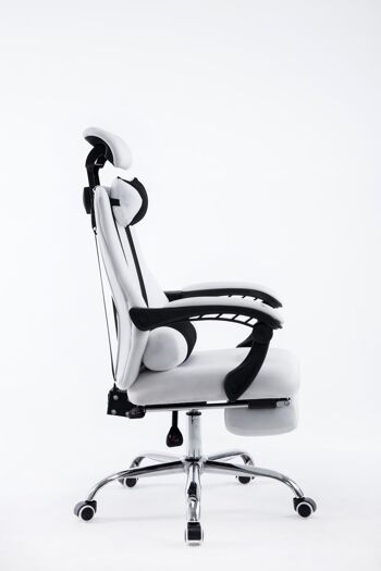 Brentonico Chaise de Bureau Similicuir Blanc 15x63cm 2