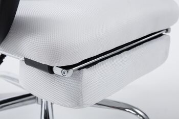 Brentonico Chaise de Bureau Similicuir Blanc 15x63cm 6