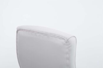 Feldthurns Chaise de bureau Cuir artificiel Blanc 17x67cm 4