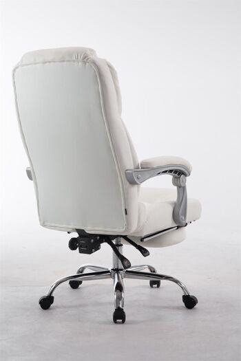 Lizzanella Chaise de Bureau Simili Cuir Blanc 22x64cm 4