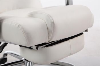 Lizzanella Chaise de Bureau Simili Cuir Blanc 22x64cm 7