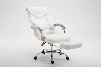 Mezzaselva Chaise de Bureau Cuir Artificiel Blanc 21x68cm 5