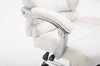 Mezzaselva Chaise de Bureau Cuir Artificiel Blanc 21x68cm 7