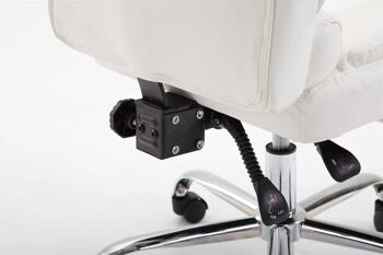 Mezzaselva Chaise de Bureau Cuir Artificiel Blanc 21x68cm 8