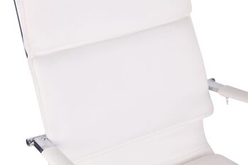 Pellizzano Chaise de Bureau Similicuir Blanc 13x63cm 5