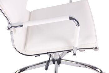 Pellizzano Chaise de Bureau Similicuir Blanc 13x63cm 6