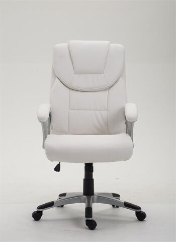 Ratschings Chaise de Bureau Similicuir Blanc 16x73cm 2