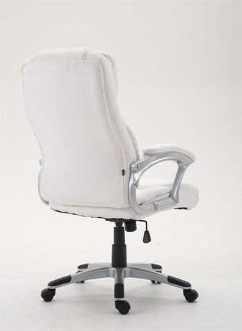 Ratschings Chaise de Bureau Similicuir Blanc 16x73cm 4