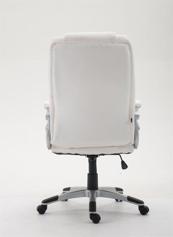 Ratschings Chaise de Bureau Similicuir Blanc 16x73cm 5