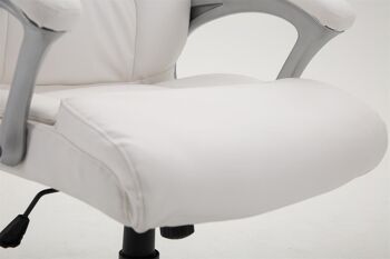 Ratschings Chaise de Bureau Similicuir Blanc 16x73cm 7