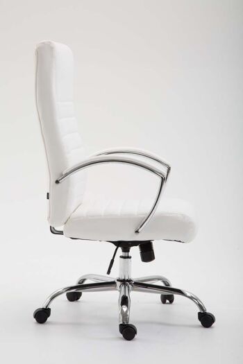 Sporminore Chaise de Bureau Cuir Artificiel Blanc 15x68cm 2