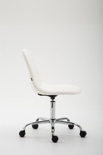 Trambileno Chaise de Bureau Cuir Artificiel Blanc 7x56cm 2