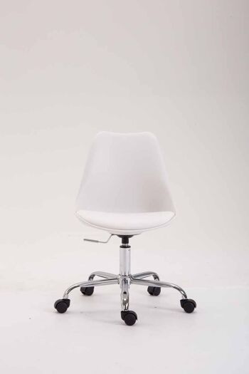 Villanders Chaise de Bureau Plastique Blanc 11x54cm 2