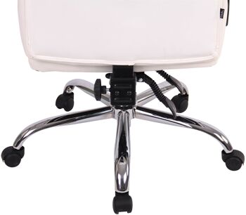 Altopascio Chaise de Bureau Cuir Artificiel Blanc 22x68cm 7