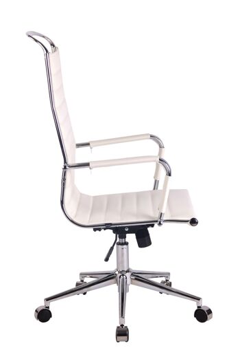 Baccinello Chaise de Bureau Simili Cuir Blanc 12x65cm 2