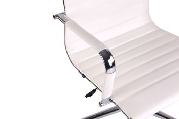 Baccinello Chaise de Bureau Simili Cuir Blanc 12x65cm 5