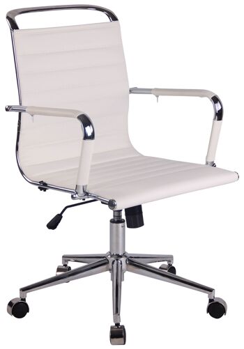 Brucianesi Chaise de Bureau Simili Cuir Blanc 11x62cm 1