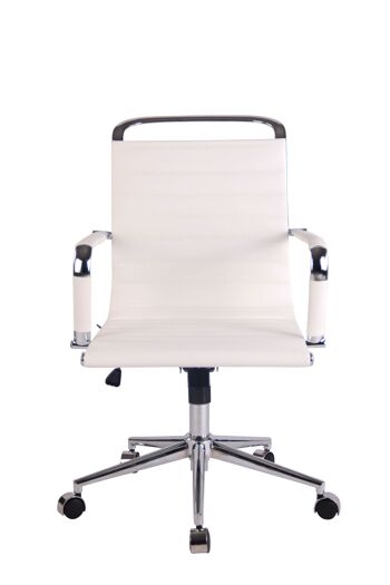 Brucianesi Chaise de Bureau Simili Cuir Blanc 11x62cm 2