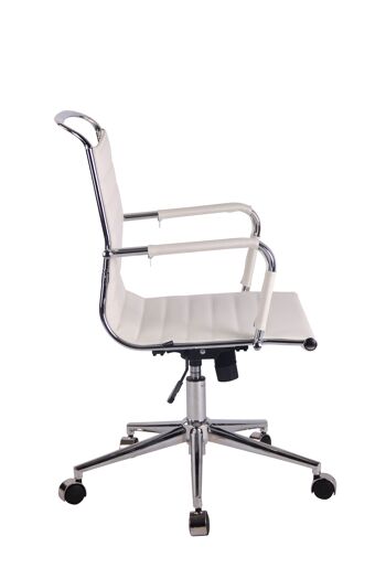 Brucianesi Chaise de Bureau Simili Cuir Blanc 11x62cm 3