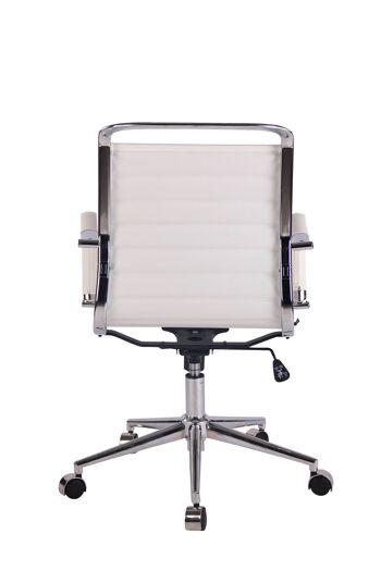 Brucianesi Chaise de Bureau Simili Cuir Blanc 11x62cm 4