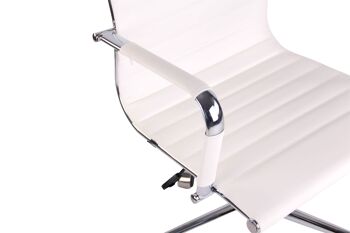 Brucianesi Chaise de Bureau Simili Cuir Blanc 11x62cm 6