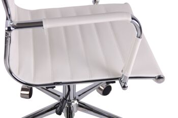 Brucianesi Chaise de Bureau Simili Cuir Blanc 11x62cm 7