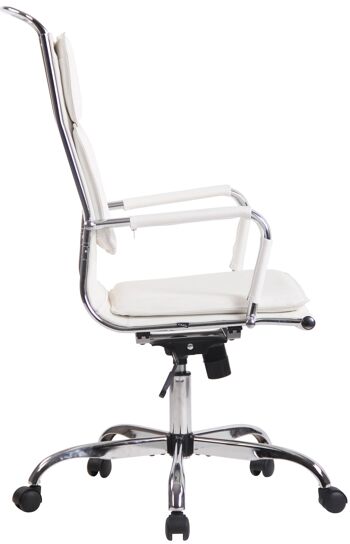 Chitignano Chaise de Bureau Similicuir Blanc 13x63cm 3