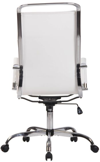 Chitignano Chaise de Bureau Similicuir Blanc 13x63cm 5