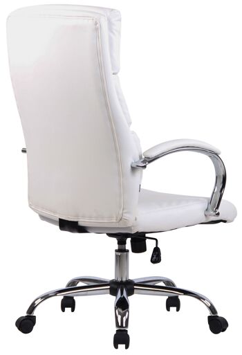 Filattiera Chaise de Bureau Simili Cuir Blanc 16x70cm 4
