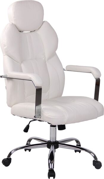 Giuncarico Chaise de Bureau Similicuir Blanc 17x71cm 1