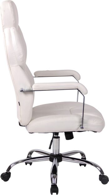 Giuncarico Chaise de Bureau Similicuir Blanc 17x71cm 2