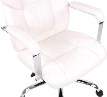 Giuncarico Chaise de Bureau Similicuir Blanc 17x71cm 5