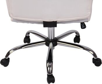 Giuncarico Chaise de Bureau Similicuir Blanc 17x71cm 6