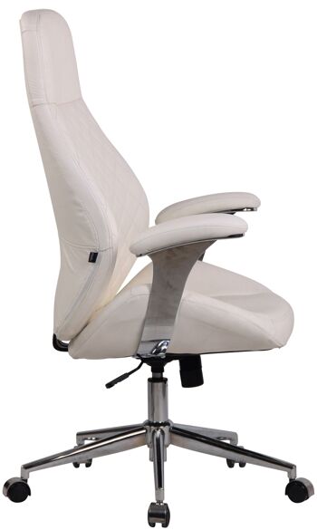 Gricignano Chaise de Bureau Similicuir Blanc 20x64cm 3