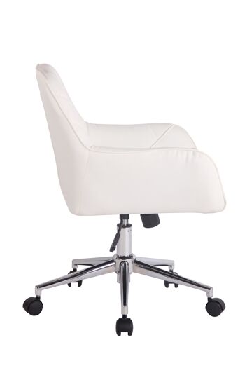 Larderello Chaise de Bureau Simili Cuir Blanc 9x58cm 2