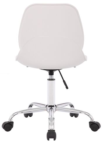 Minucciano Chaise de Bureau Similicuir Blanc 6x50cm 3
