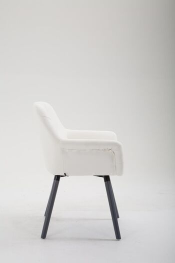 Montramito Chaise de Salle à Manger Similicuir Blanc 12x60cm 3