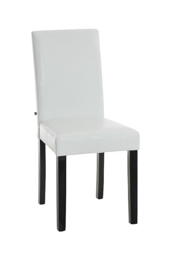 Pontremoli Chaise de Salle à Manger Cuir Artificiel Blanc 6x47cm 1