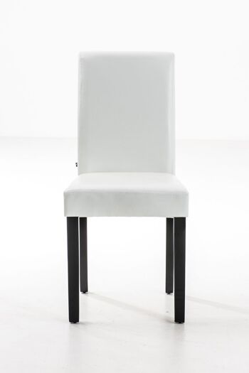 Pontremoli Chaise de Salle à Manger Cuir Artificiel Blanc 6x47cm 2