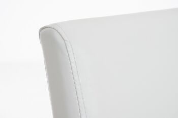 Pontremoli Chaise de Salle à Manger Cuir Artificiel Blanc 6x47cm 3